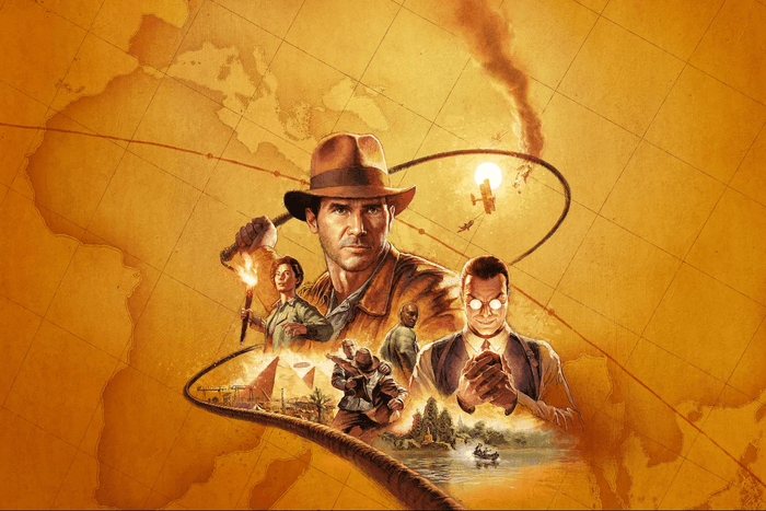 Indiana Jones and the Great Circle Indiana Jones and the Great Circle cover art showing the characters in front of parchment paper